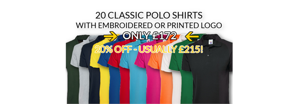 20 CLASSIC POLO SHIRTS