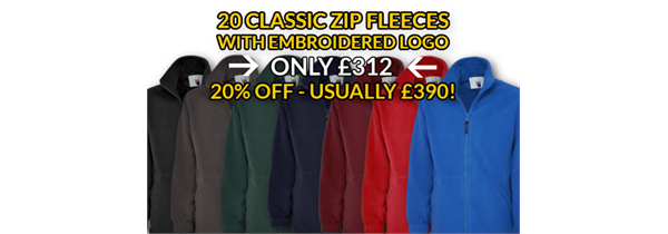 20 CLASSIC ZIP FLEECES