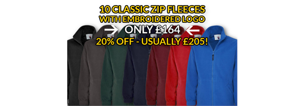 10 CLASSIC ZIP FLEECES