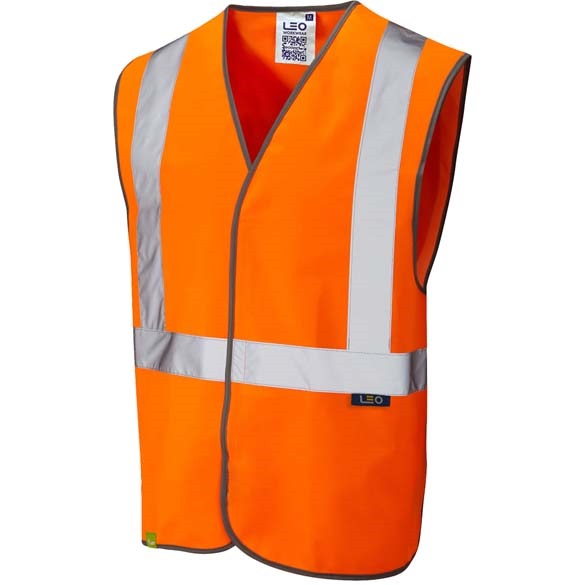 LEO WORKWEAR LAPFORD ISO 20471 Cl 2 Railway Waistcoat