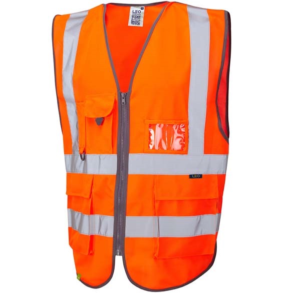 LEO WORKWEAR BARNSTAPLE ISO 20471 Cl 2 Superior Railway Waistcoat