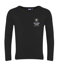 Witham Oaks V Neck Knitted Jumper (YEAR 6 ONLY)